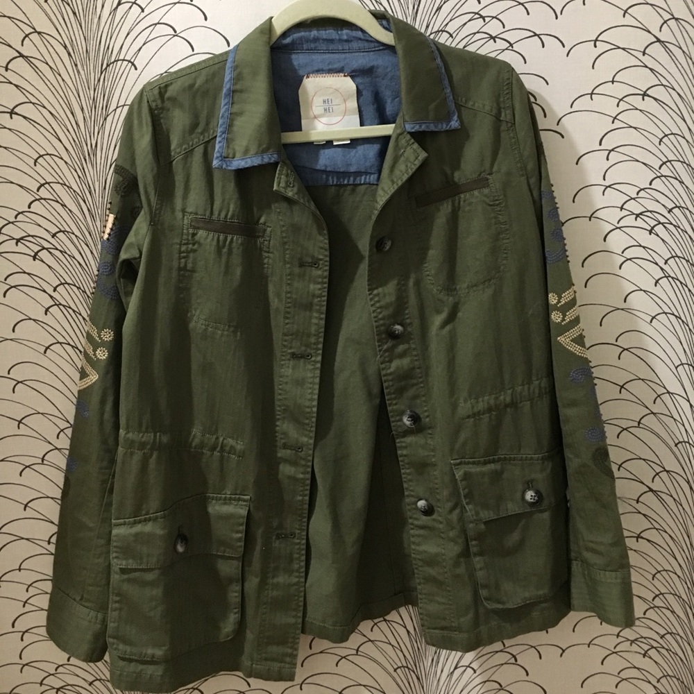 Anthropologie Hei Hei Green Jacket